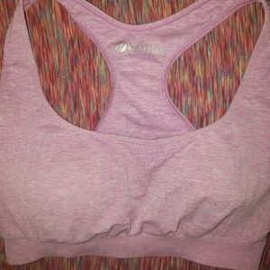 Purple racerback sports bra size large
